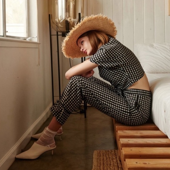 Nika Tang high waisted pants and cropped top gingham set - Picture 2 of 10